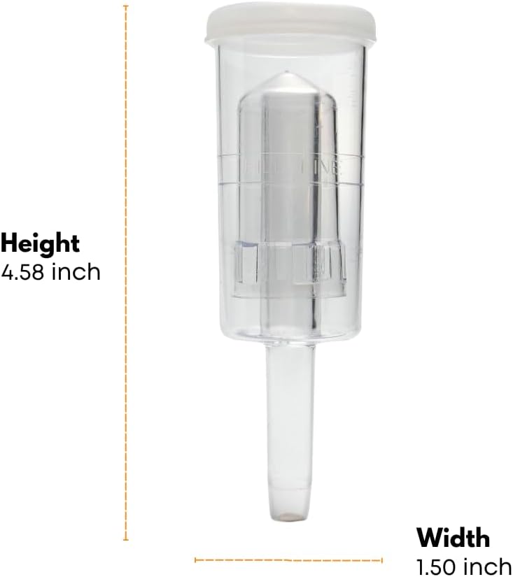 3ct. - 3 Piece Airlock with #7 Stopper - Set of 3 (Cylinder Airlock)