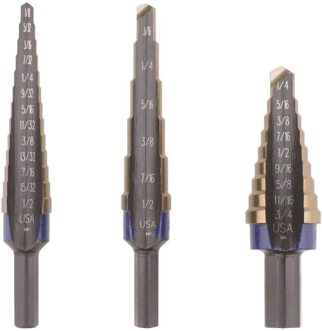 Irwin Tools IRWIN Step Drill Bit Set, 3-Piece (10502CB)