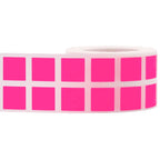 Fluorescent Pink 1/2" Inch Square Adhesive Labels 1,000 Color Coding Dot Stickers for Efficient Inventory Management