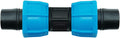 ASC12 ANKA Series High Pressure Poly-Pipe Straight Coupling, 1/2" x 1/2" Black Fitting w/ Blue Tapered Nut Seals