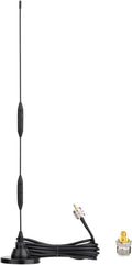 Car Mobile Ham Radio Antenna, Dual Band UHF VHF PL259 Antenna | 136-174/400-480MHz, Magnetic Base Antenna with SMA