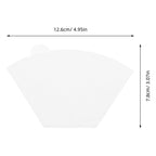 100pcs Fan Shaped Coffee Filter Paper Cone for Drip Coffee