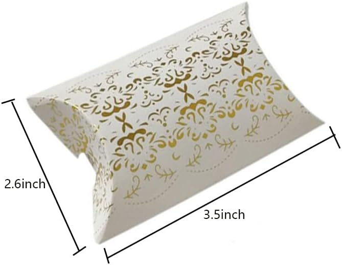 40 PCS Paper Gift Pillow Boxes Party Pillow Favors Box Small Candy Box Candy Treat Gift Boxes for Wedding