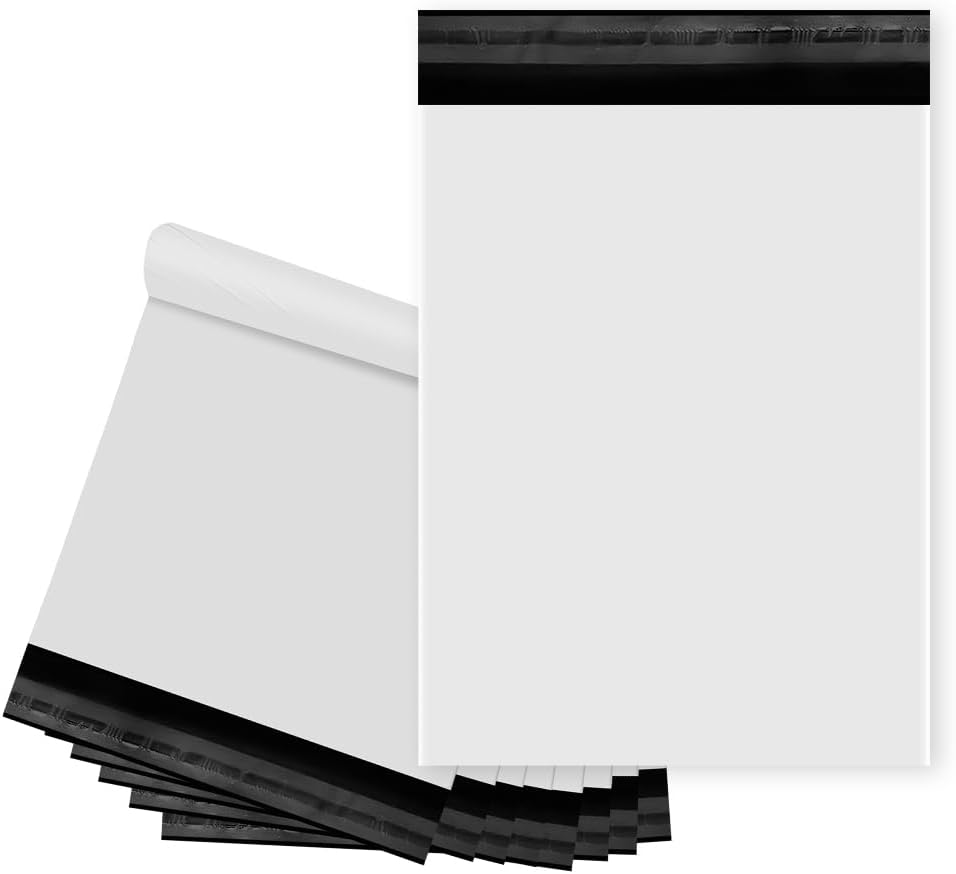 White Poly Mailers 12x15.5 Inch, 200 Pack