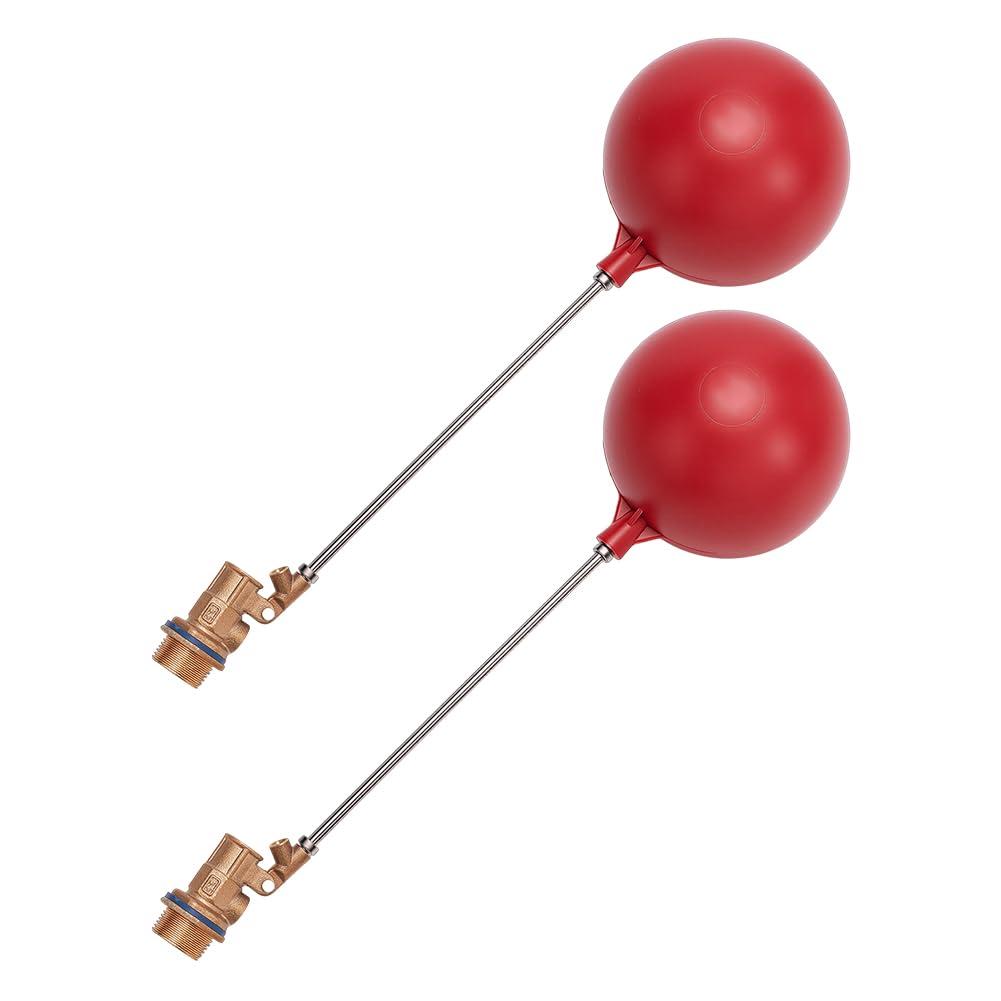 Doodlream 2 Pack 3/4 Inch Brass Float Valve with 6 Inch Float Ball