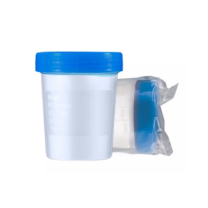 Polypropylene Clear Specimen Containers with Screw Cap – 4.5oz (120mL) Sample Collection Cups for Urine, Stool &