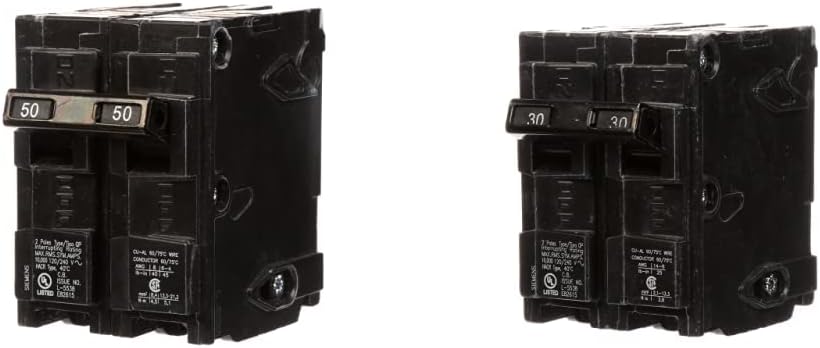 SIEMENS Q250 50-Amp Double Pole and Q230 30-Amp Double Pole Type QP Circuit Breakers