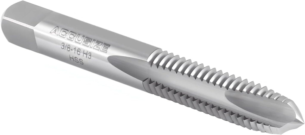 Accusize Industrial Tools Spiral Point Tap, 3/8-16NC, SPT-3/8-16x5