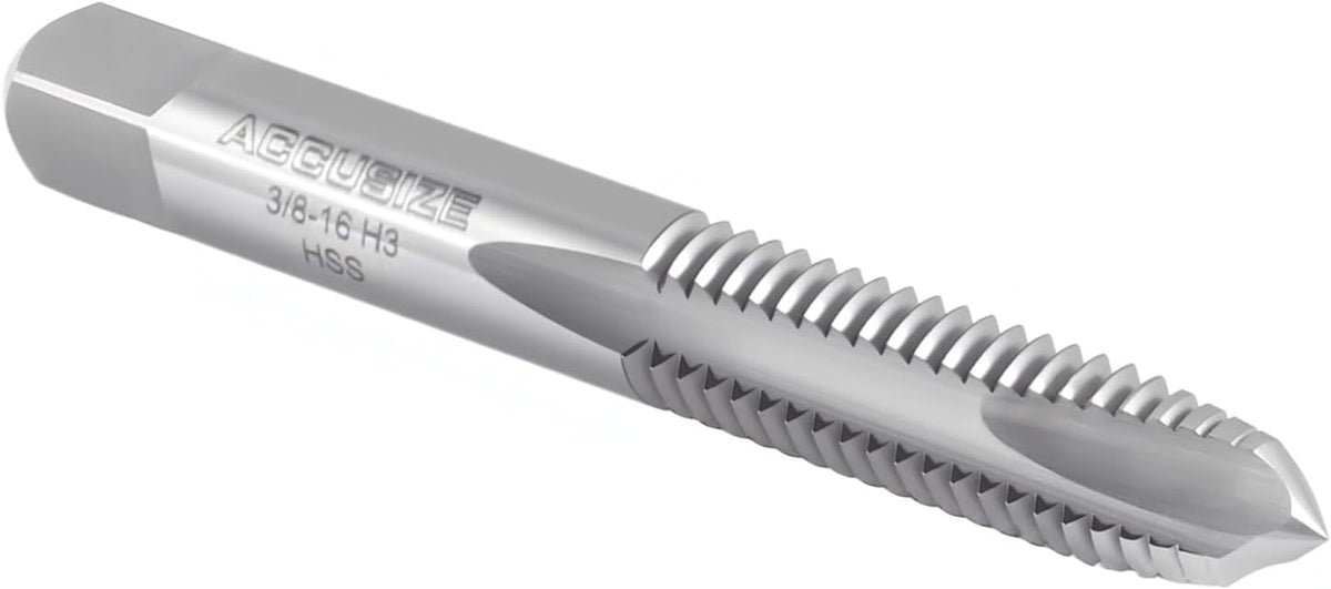 Accusize Industrial Tools Spiral Point Tap, 3/8-16NC, SPT-3/8-16x5