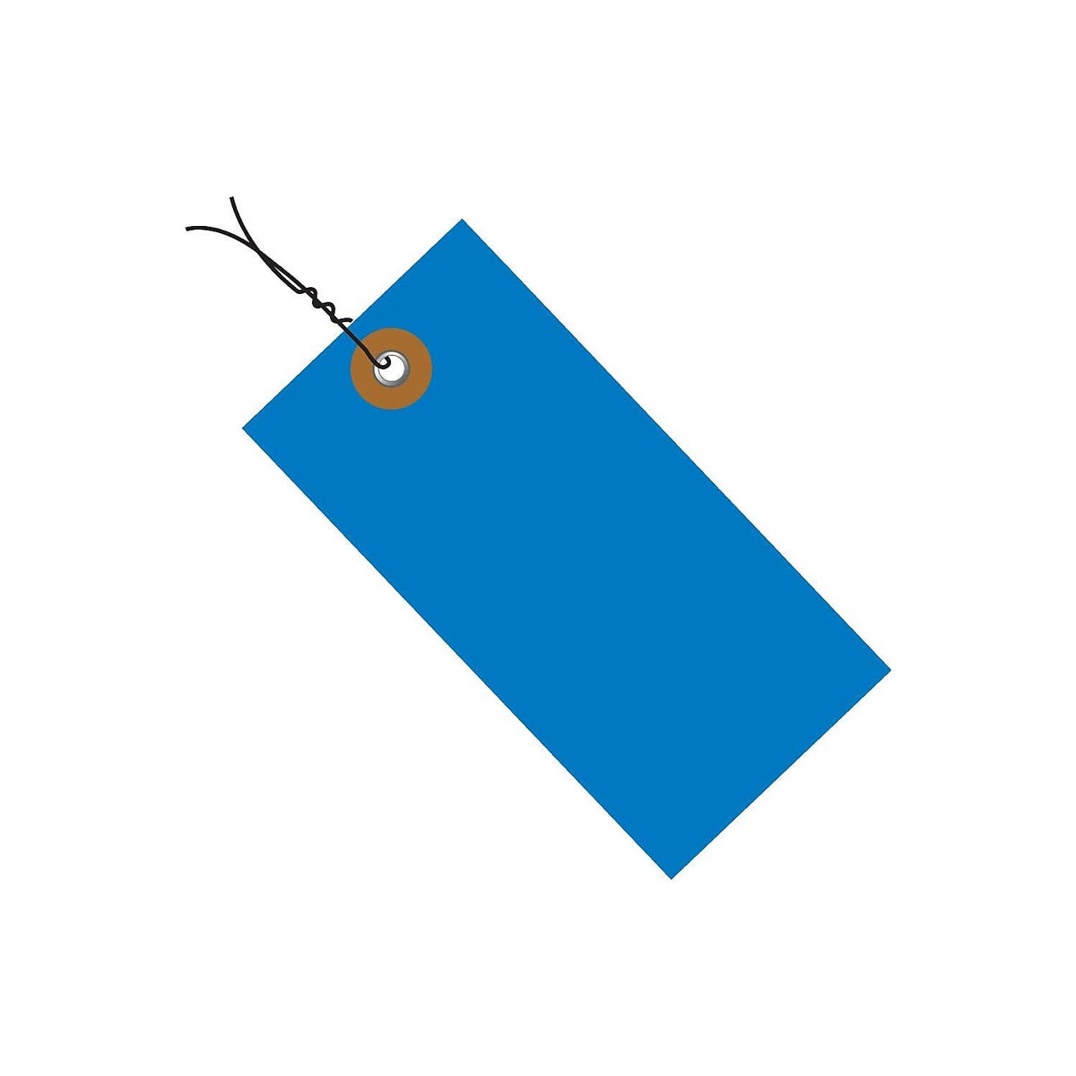 4 3/4 x 2 3/8" Blue Tyvek Shipping Tags - Pre-Wired