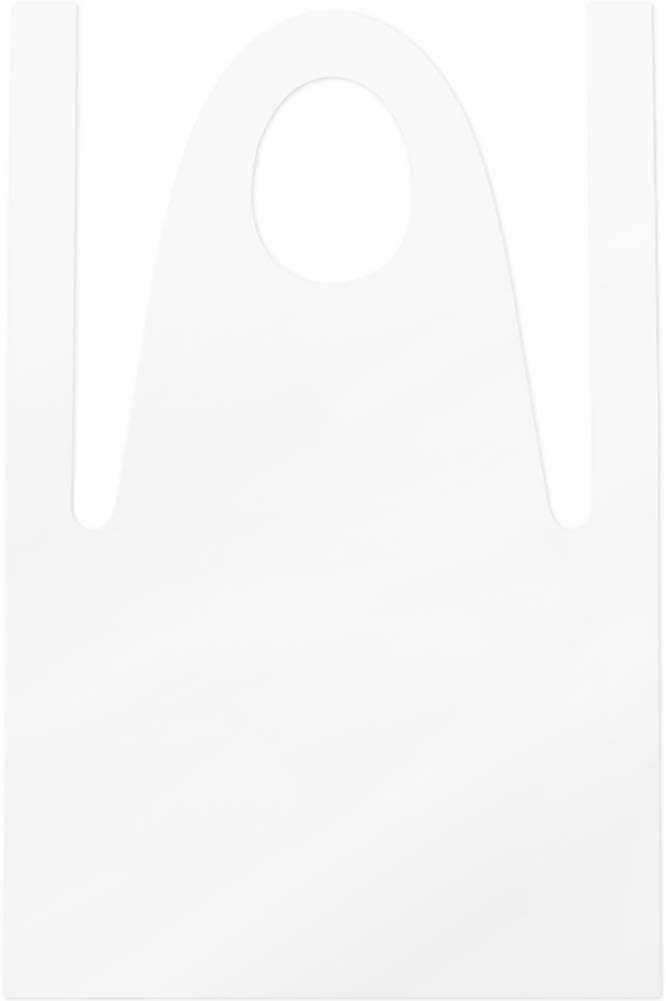 10 PCS White Disposable Aprons - Plastic, Polythene, Waterproof for Cooking, Cleaning