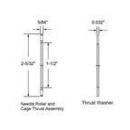 uxcell NTA2435 Thrust Needle Roller Bearings with Washers 1-1/2" Bore 2-5/32" OD 5/64" Width