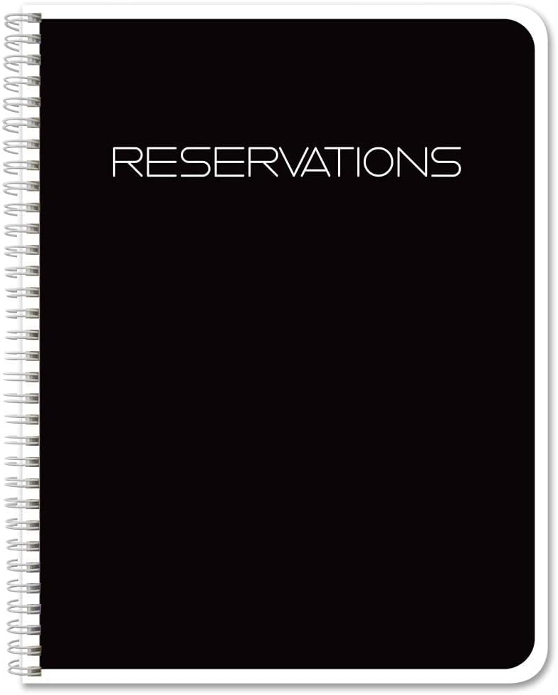 Restaurant Reservation Book, Wire-O, Black, 120 Pages