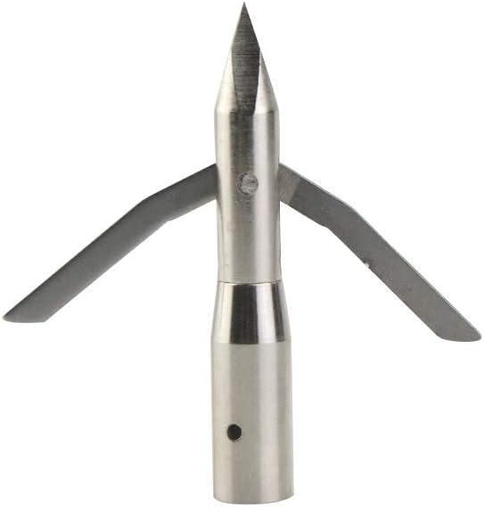 Archery Bowfishing Broadheads Stainless Steel Arrowhead Hunting Broadheads | 288 Grain 2 Blades Screw In Arrow Tips
