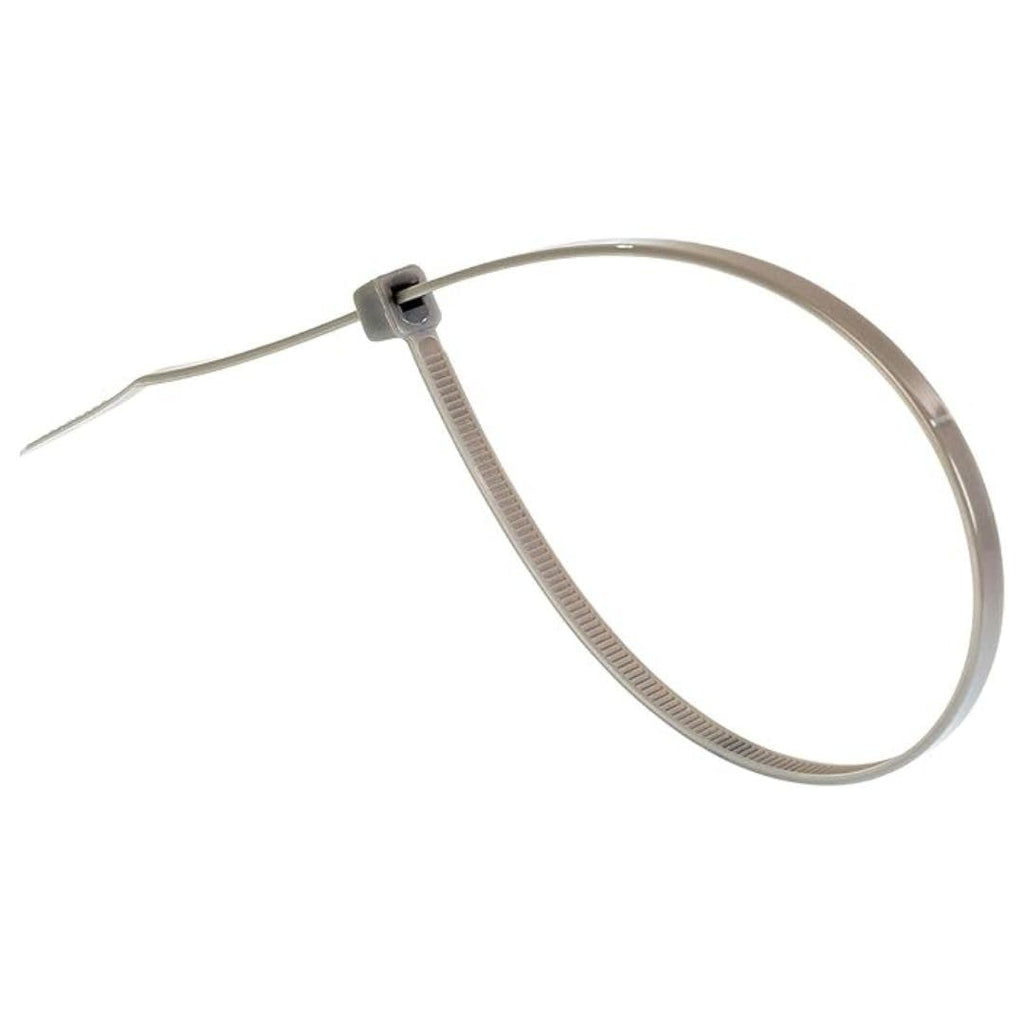 GTSE - 8 Inch Silver Nylon Zip Ties, 100 Pack, 18lb, Self-Locking