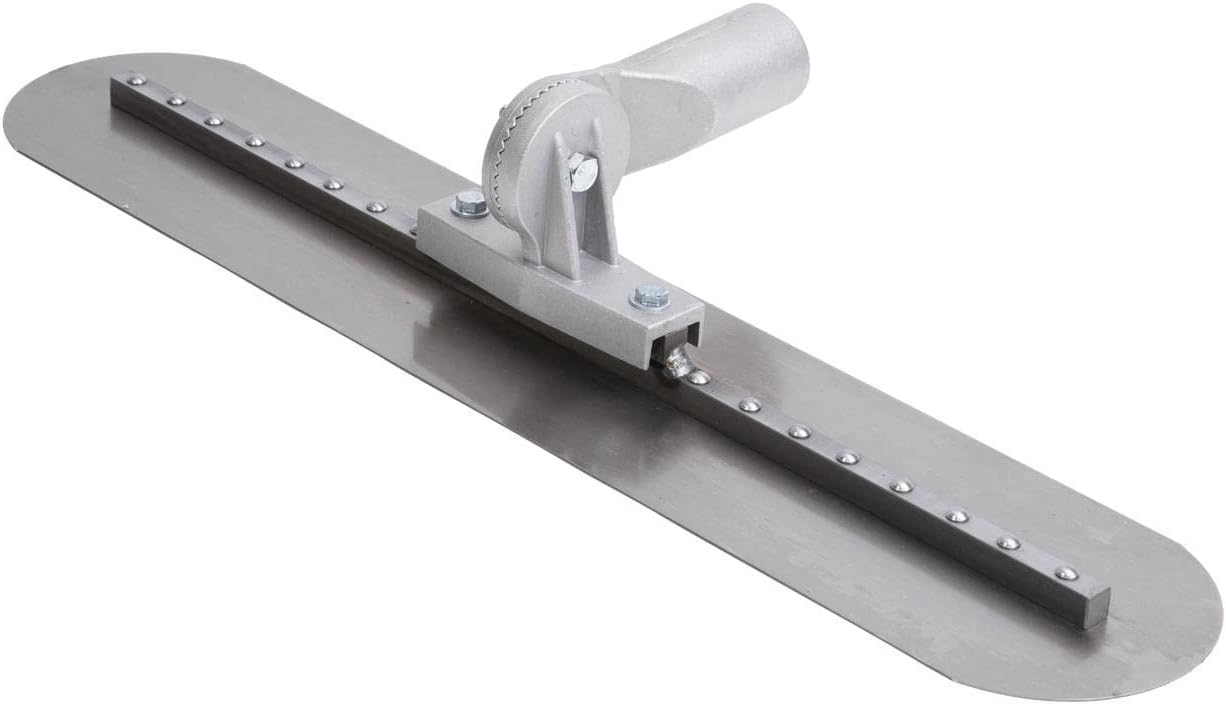 Multi-Mount Fresno, 36 x 5 Inch, Concrete Finishing Tool | High Carbon Steel Round End Blade, Adjustable Threaded