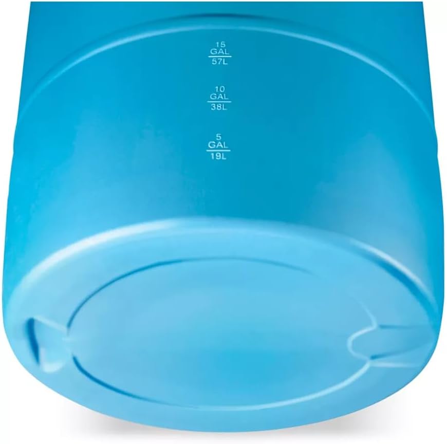 55 Gallons Water Barrel | Solid Mold |2 Inch Bung Holes, Good for Long Term Drinking Water Use | BPA Free. Made in