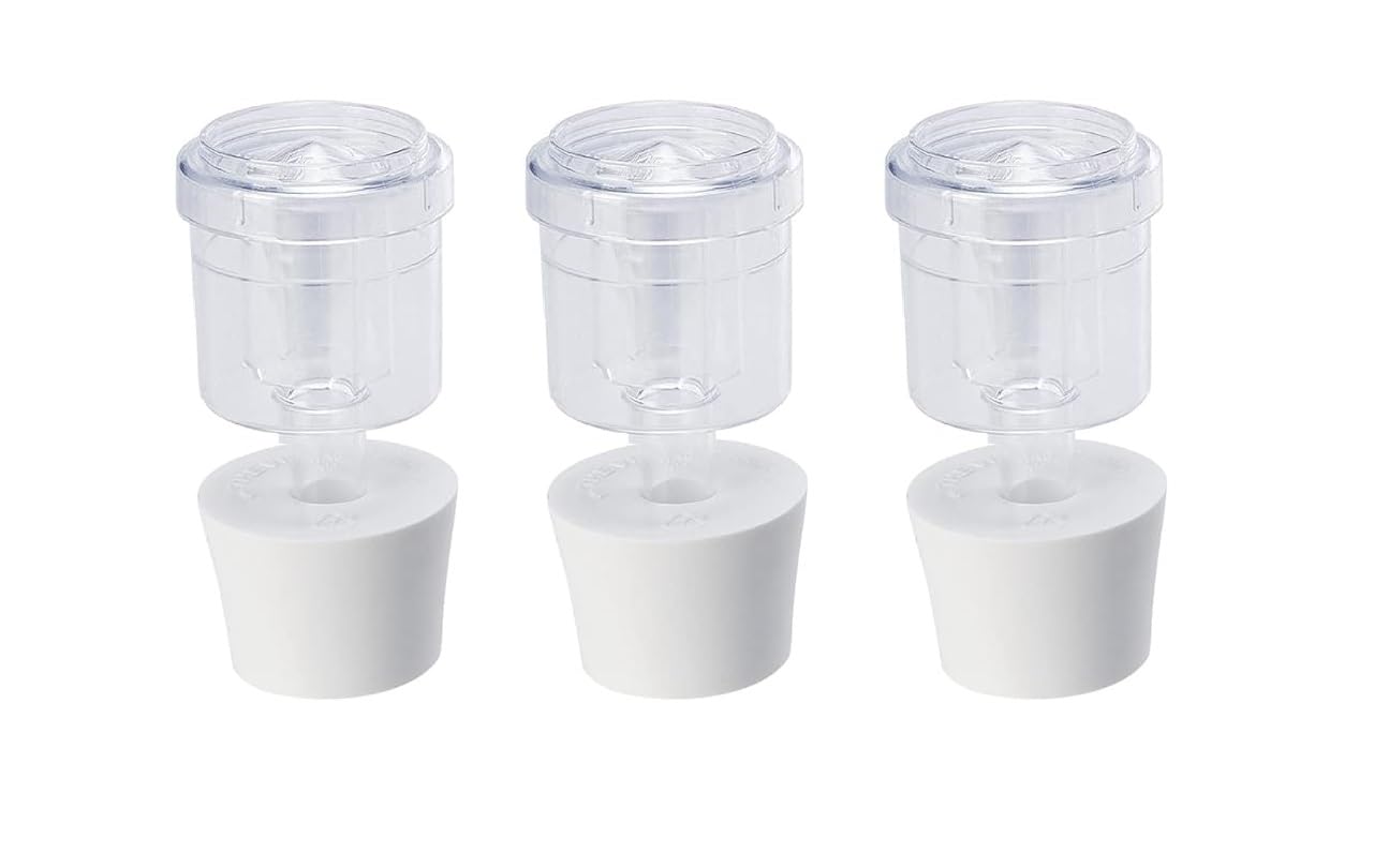 Large 2-Piece Airlocks with #7 Rubber Stoppers for Fermentation - Airlocks for Wine Making, Brewing Beer, and