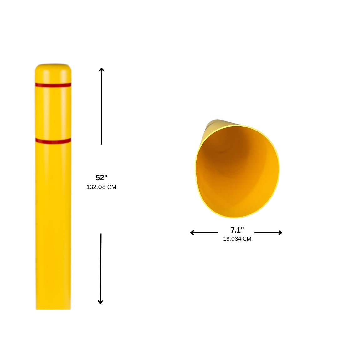 BollardGard 7" x 52" Bollard Cover Red - Innoplast (Red red Tape)