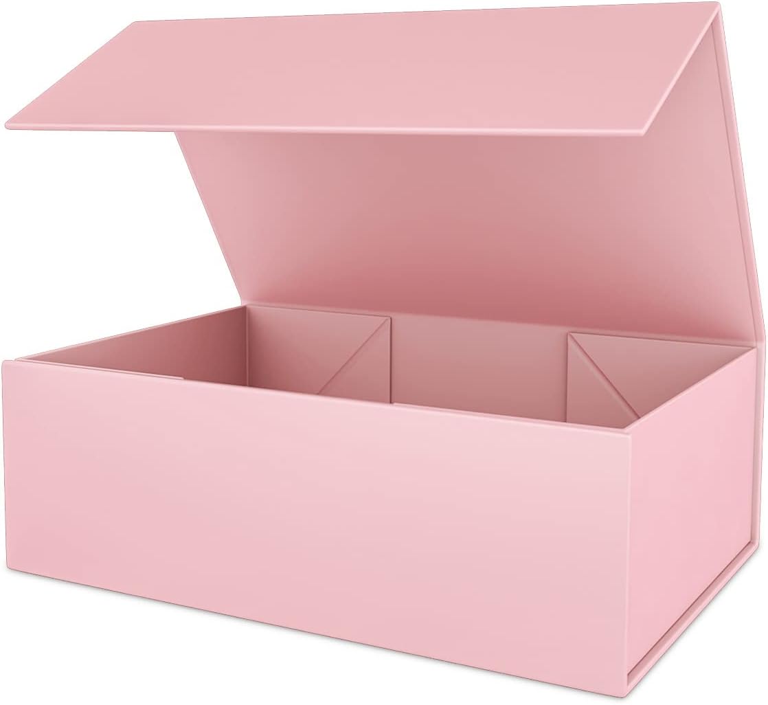 Pink Gift Box 10" x 6" x 3", Magnetic Closure Lid Gift Boxes for Presents