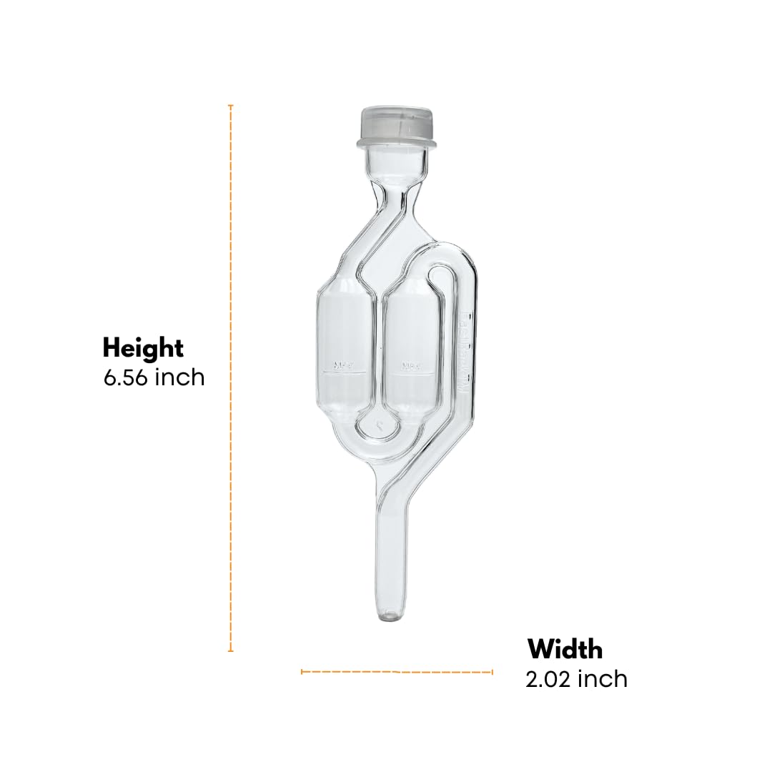 Airlocks for Fermenting (Set of 3) | Bubble Airlock for Wine Making and Beer Making | BPA-Free S-Shaped | Used for