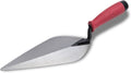 QLT London Brick Trowel, 12 x 5 Inch, Masonry Trowel | London Pattern Blade, Soft Grip Handle