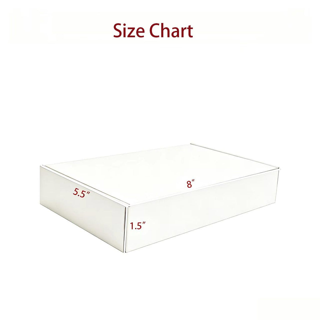White Cardboard Boxes Shipping Packaging Boxs 20pcs Shipping Boxs Suitable E-Commerce Packaging Small L8xW5.5xH1.5 inch