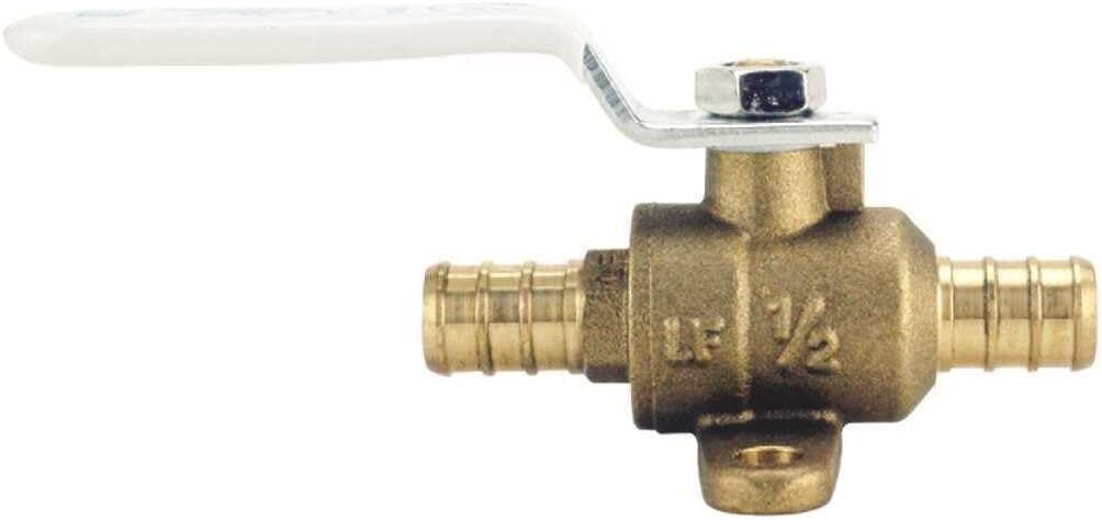 Apollo Apxv12wd Ball Valve With Drain & Mounting Pad, Brass