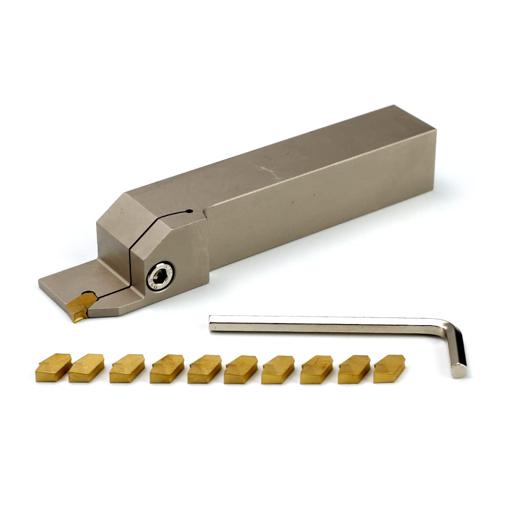 OSCARBIDE 1"x1" Indexable Lathe Grooving Parting Cut-Off Holder 10 Inserts