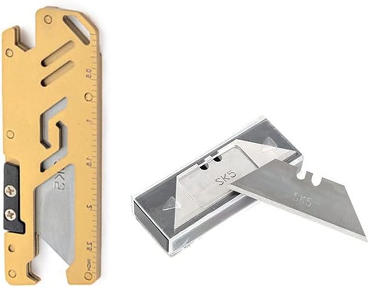 Stainless Steel Pocket Utility Knife, Portable EDC Retractable Box Cutter
