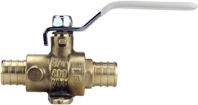 Apollo Apxv12wd Ball Valve With Drain & Mounting Pad, Brass
