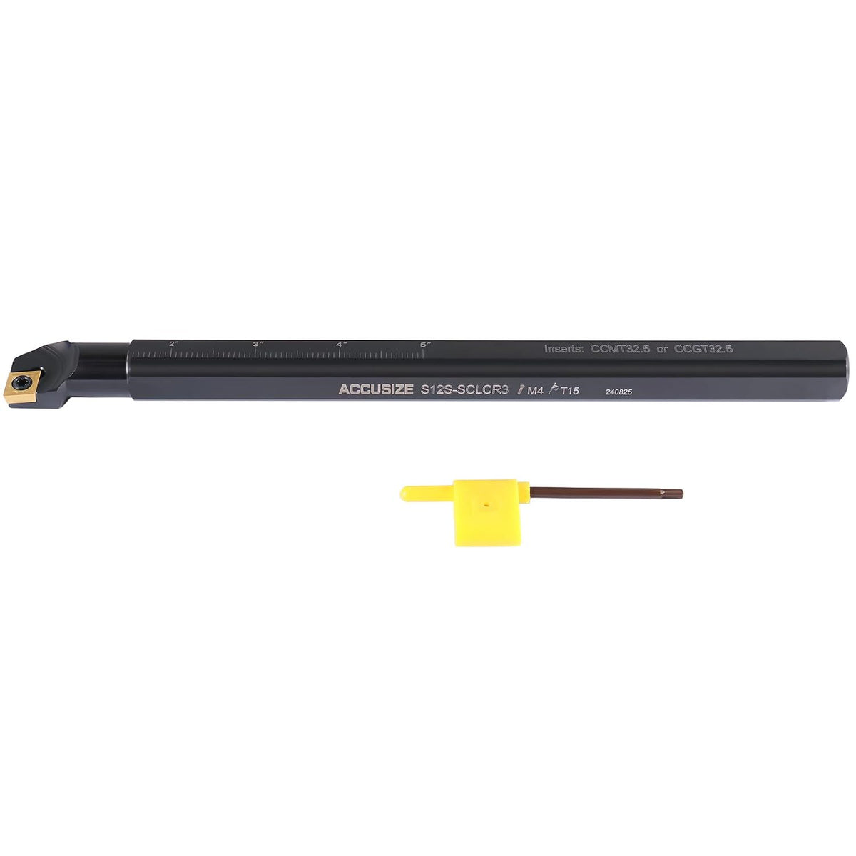Accusize 3/4" x 10" SCLCR Indexable Boring Bar, CCMT32.5, P252-S407