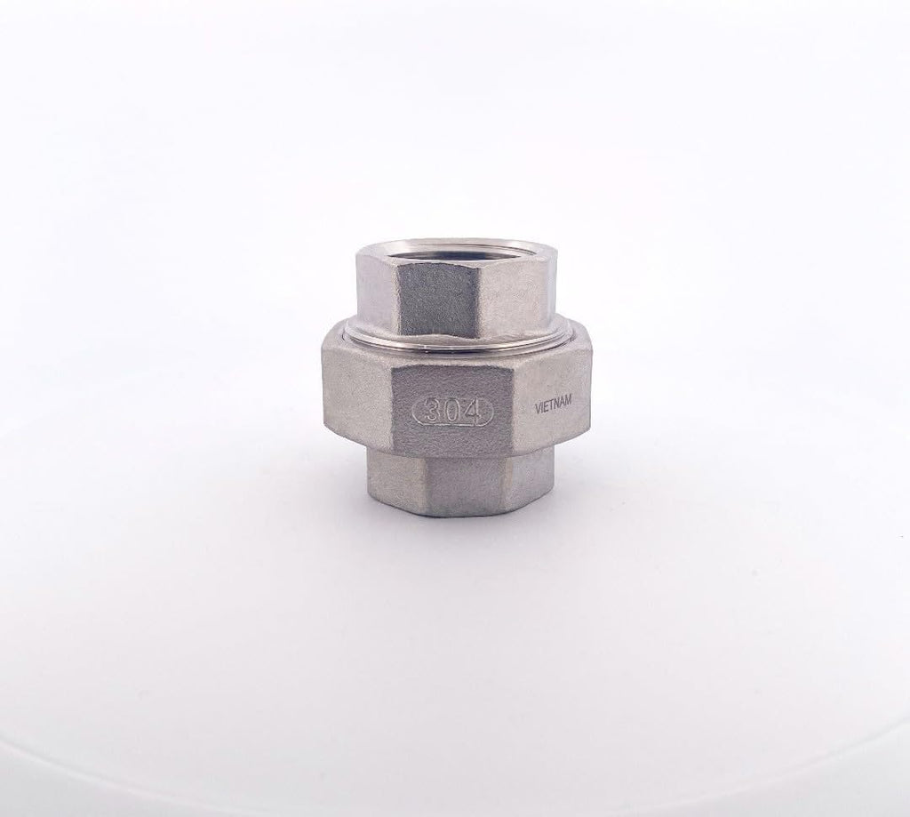 4" 316 Stainless Steel Class #150 Threaded Union FNPT x FNPT Pipe Fitting 4" inch
