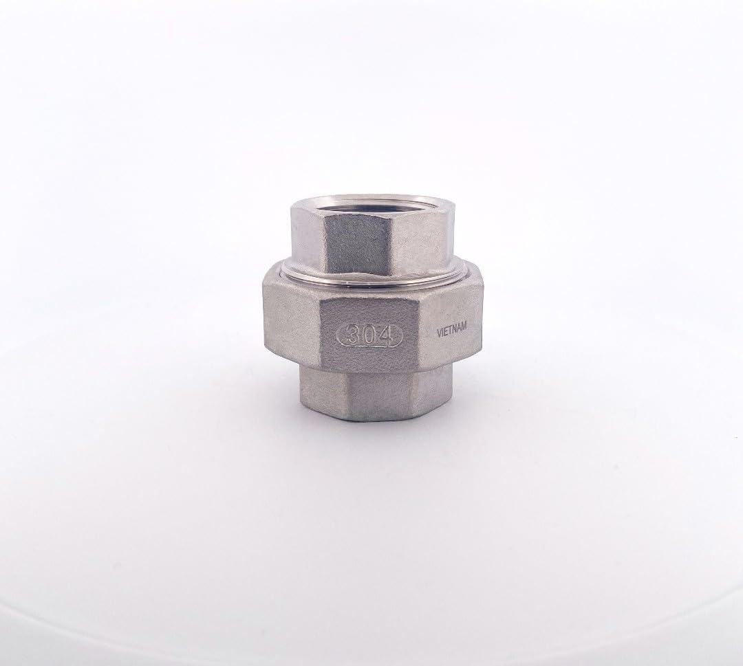 4" 316 Stainless Steel Class #150 Threaded Union FNPT x FNPT Pipe Fitting 4" inch