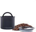 Airscape Stainless Steel Coffee Canister | Food Storage Container | US Patented Inner Plunger Lid REMOVES Excess