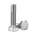 Junter 4pcs M10-1.25 x 50mm Fine Thread Metric A2-70 Hexagon Head Screws