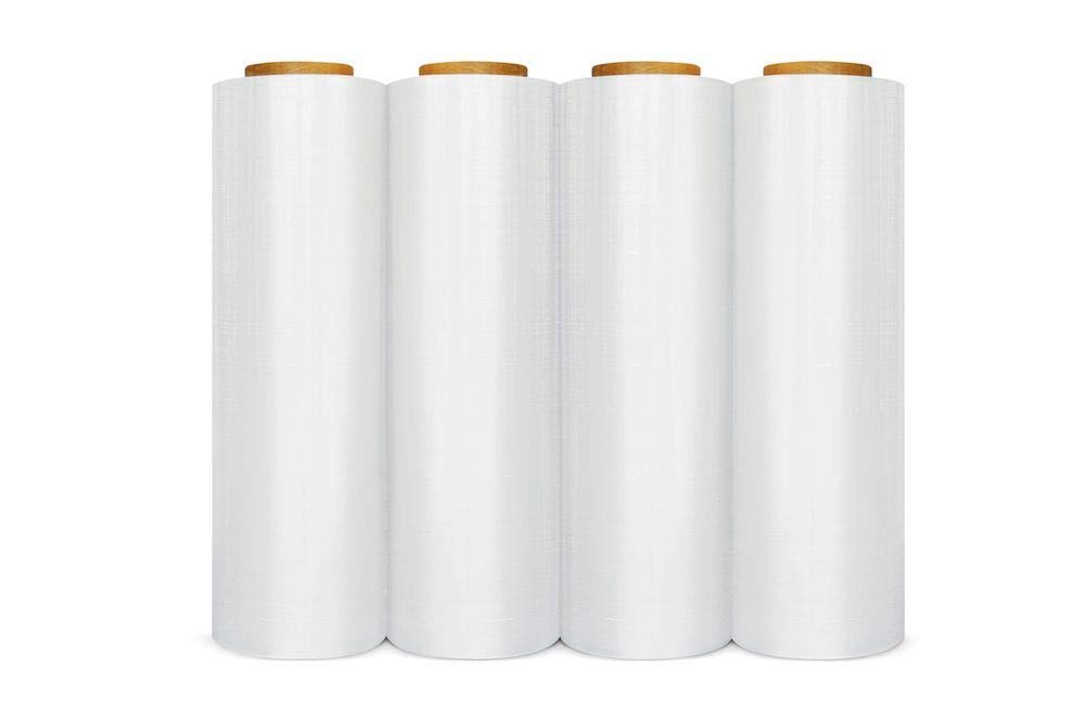 4 Rolls Heavy Duty 18" x 1500 ft 80 Gauge Premium Clear Pallet Wrap Stretch Wrap Shrink Film - Best Quality 40 Lb Per