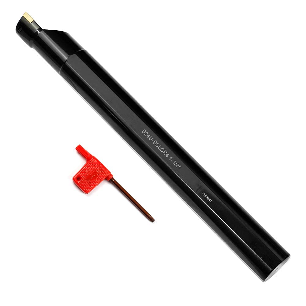 OSCARBIDE 1-1/2"x14" Indexable Boring Bar, S24U-SCLCR4, Right-Hand
