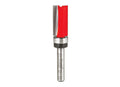 Flush Trim Router Bit - 1/2" Dia, 1/4" Shank | With Top Bearing - Cuts Hardwood, Softwood, Plywood, Composite