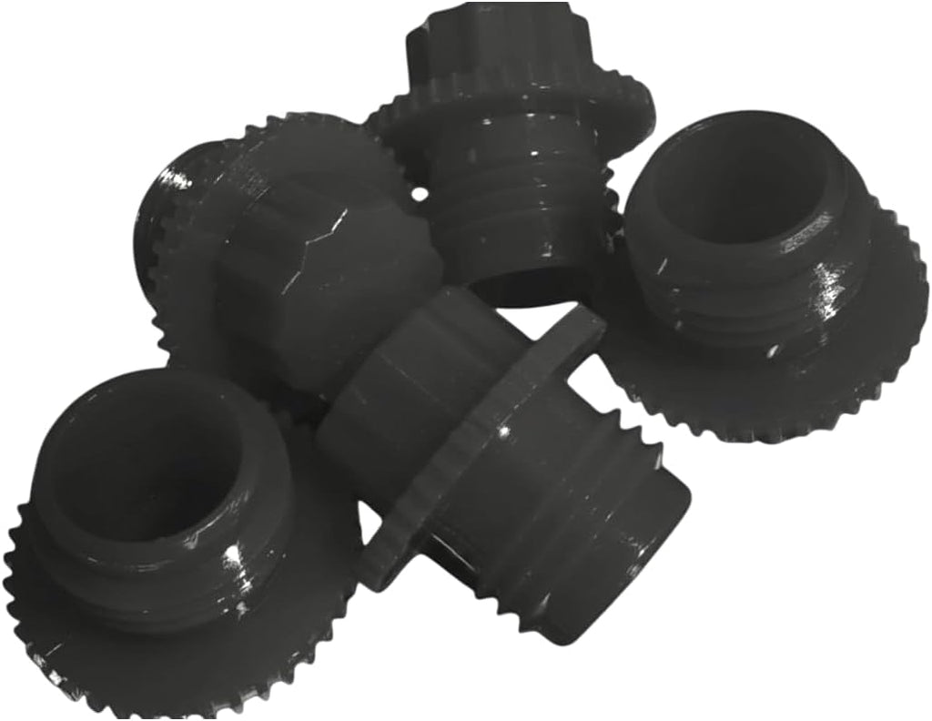 Irrigation Pro Test Cock Dust Caps 1/4" Male NPT, 5 Pack Black – Replacement Test Port Caps for Pressure Vacuum Breakers, RPZ & Double Check Assemblies (DCA)
