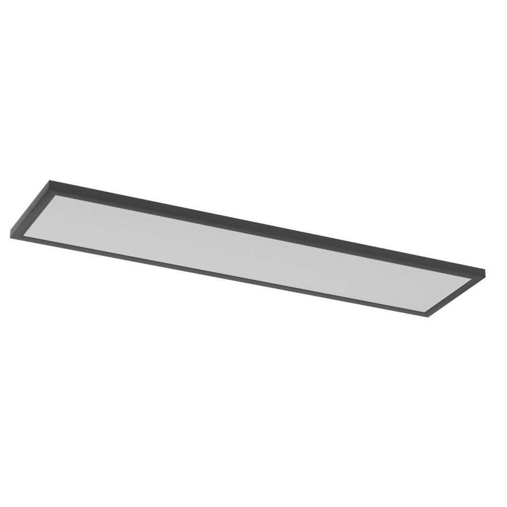 2 Pack 1x4 LED Flat Panel Light Surface Mount Black, 5500LM 50W