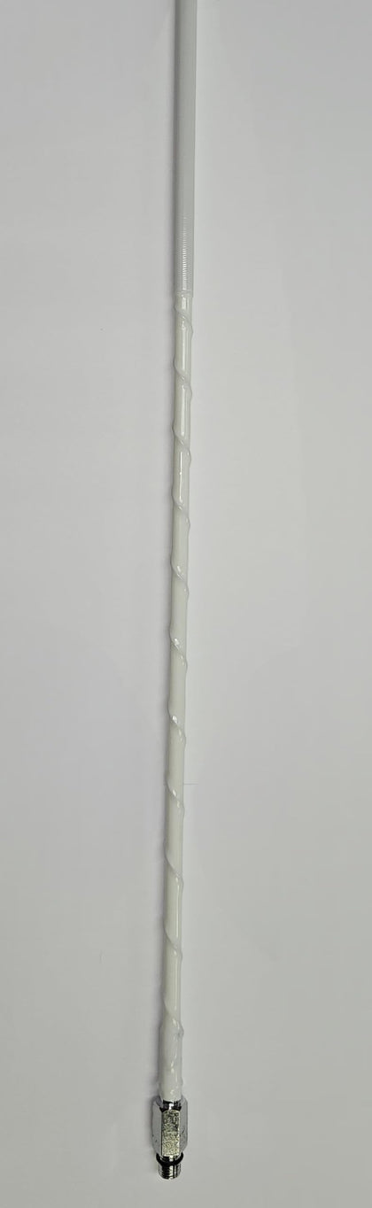 Pro Trucker 3 Ft Pre-Tuned Fiberglass Antenna, Heavy Duty Chrome Plated Brass Ferrule, Fits All 3/8 x 24 Threaded