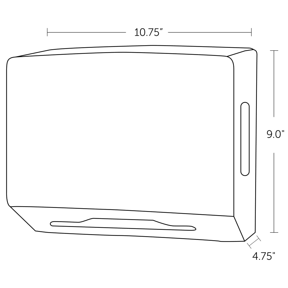 Scottfold Folded Paper Towel Dispenser, Black (09215)