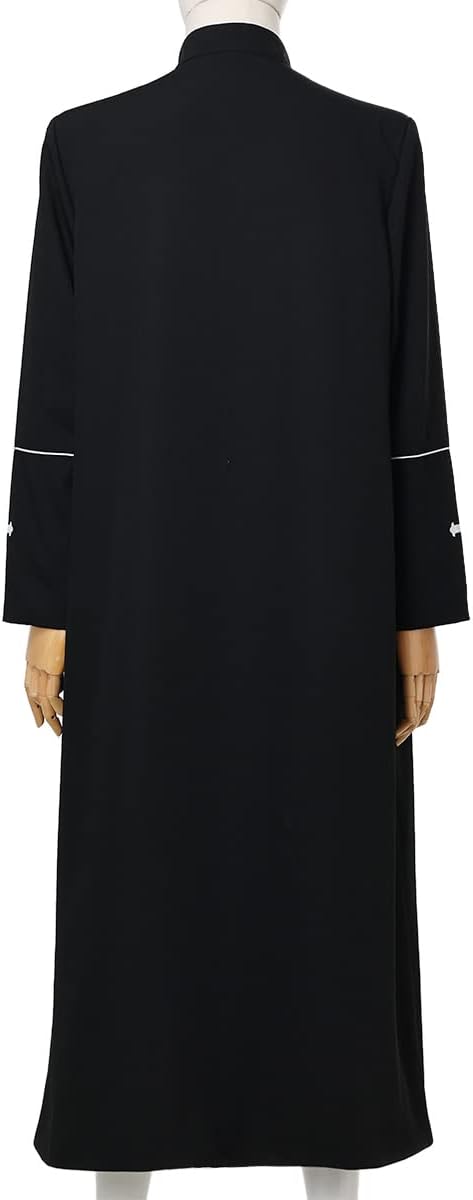 Men's Clergy Cassock Church Minister Robe Vestment for Pastor