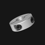 Sinoblu Split Shaft Collar, 10mm Bore H7, 30mm OD, 10mm Thickness, Aluminum Anodized, Set-Screw Shaft Collars for Machinery and Industrial Applications (4-Pack)