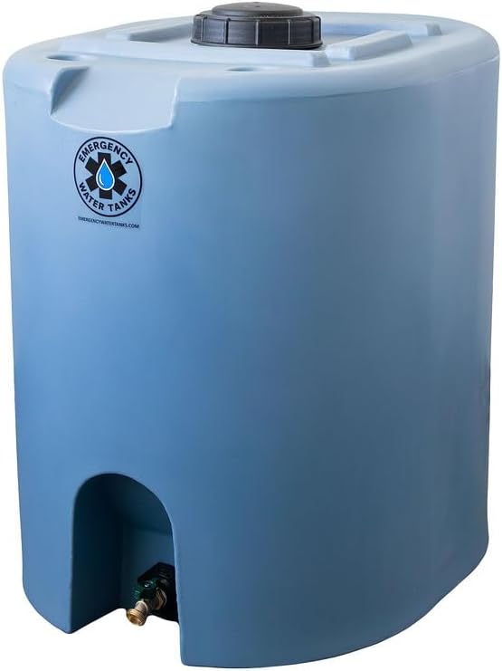 55 Gallon Stackable Emergency Water Storage Tank – Food Grade BPA-Free Water Container for Long-Term Home Preparedness