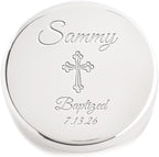 Personalized Baptism Round Jewelry Box