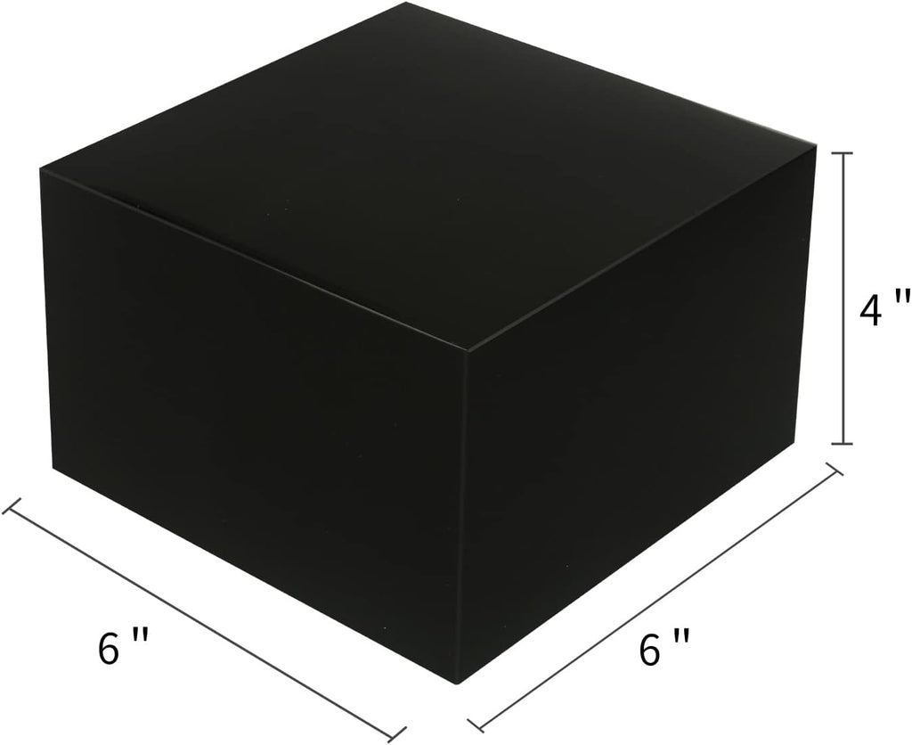 Small Gift Boxes 10 Pack 6x6x4 in Black Gift Boxes with Lids