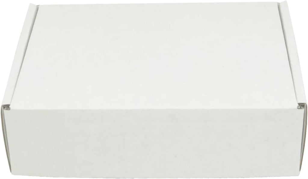 Small Shipping Boxes 8x5.55x1.57 Inch, White Cardboard Box Mailers 50 Pack