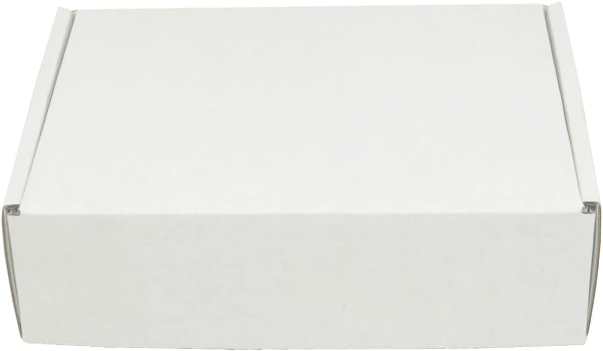 Small Shipping Boxes 8x5.55x1.57 Inch, White Cardboard Box Mailers 50 Pack